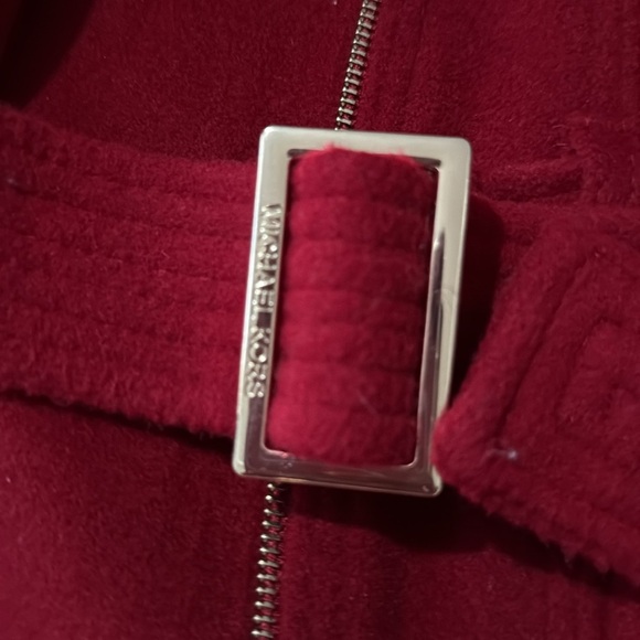 Michael Kors Collection Red Trench Coat Velvet - Picture 4 of 5